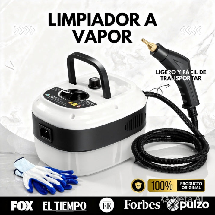 Limpiador a Vapor Portátil Multiuso 110V – Limpieza Profunda con Vapor de Alta Temperatura.